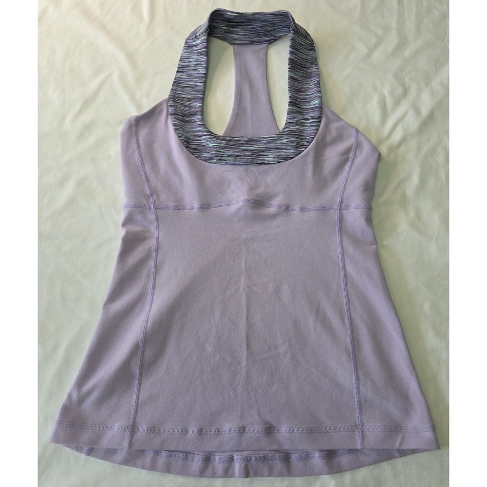 Lululemon Scoop Neck Racerback Tank Shelf‎ Bra Lilac NO TAGS/PADS Athleisure Gym